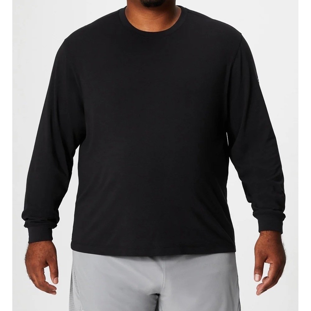 NWT Men's Fabletics 24-7 Long Sleeve Tee T-Shirt Anti-Stink Sweat Wick‎ Black 3X